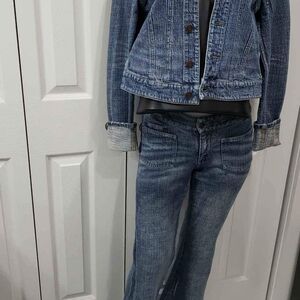 Express Blue Flare Jeans